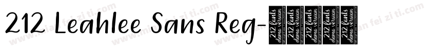 212 Leahlee Sans Reg字体转换